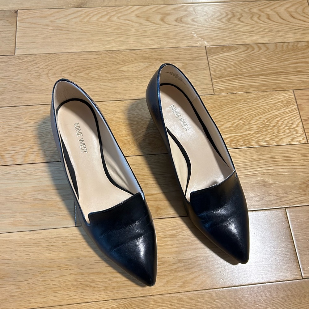 ninewest black heels for work